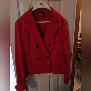 Banana Republic Vibrant Red Double-Breasted Blazer